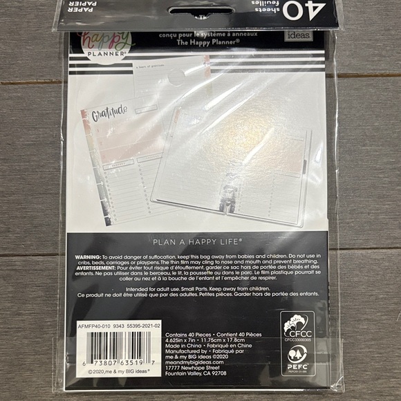 The Happy Planner Gratitude Organizer - Pink and White - Picture 2 of 2